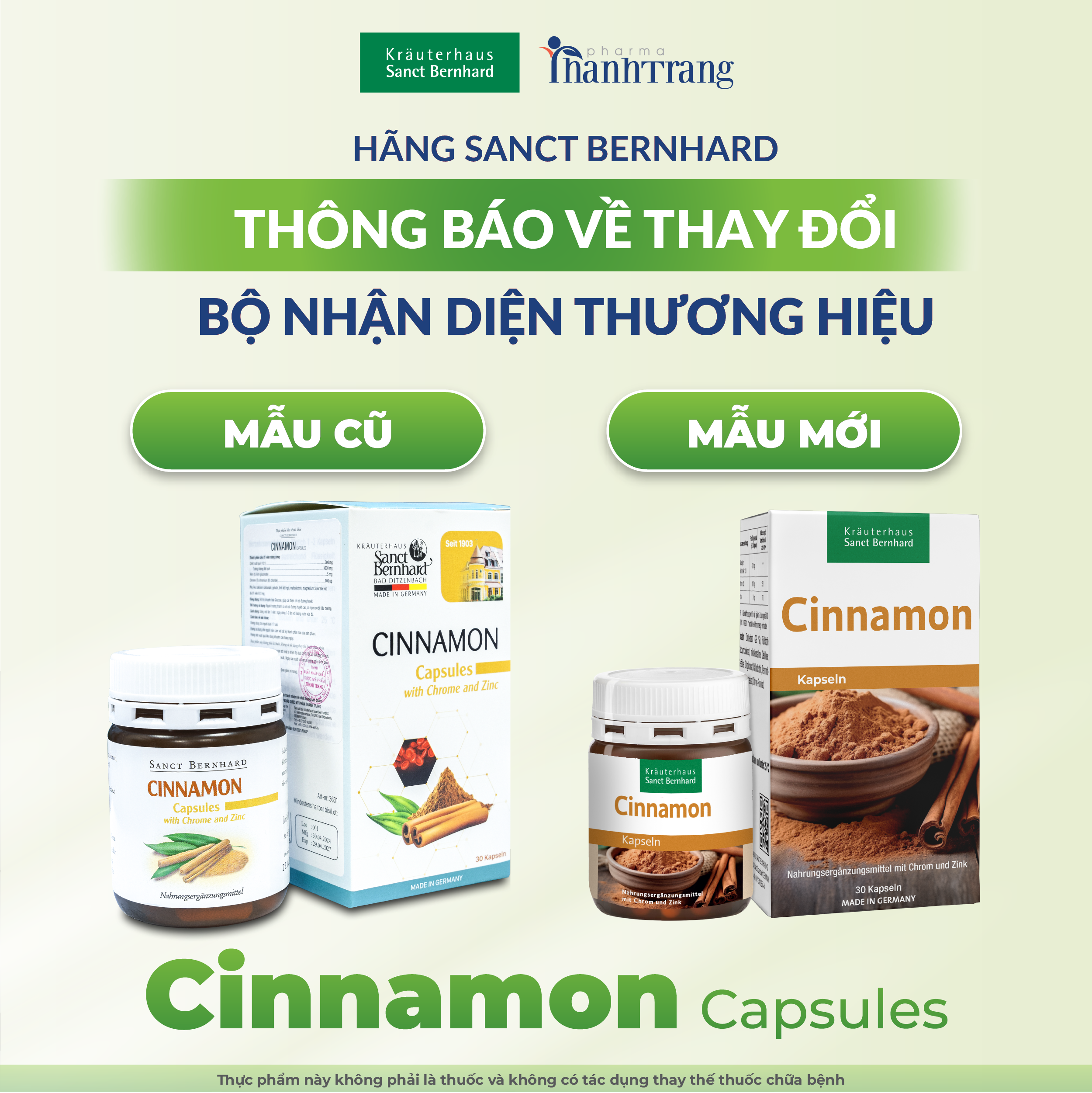 CINNAMON CAPSULES - Viên uống hỗ trợ cải thiện đường huyết cho người bị tiểu đường